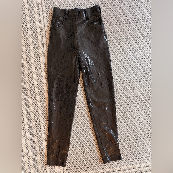 Jeanette for St Martin Pants - Vintage 90s   Jeanette Kastenberg St. Martin High waisted  Black Sequins Pants